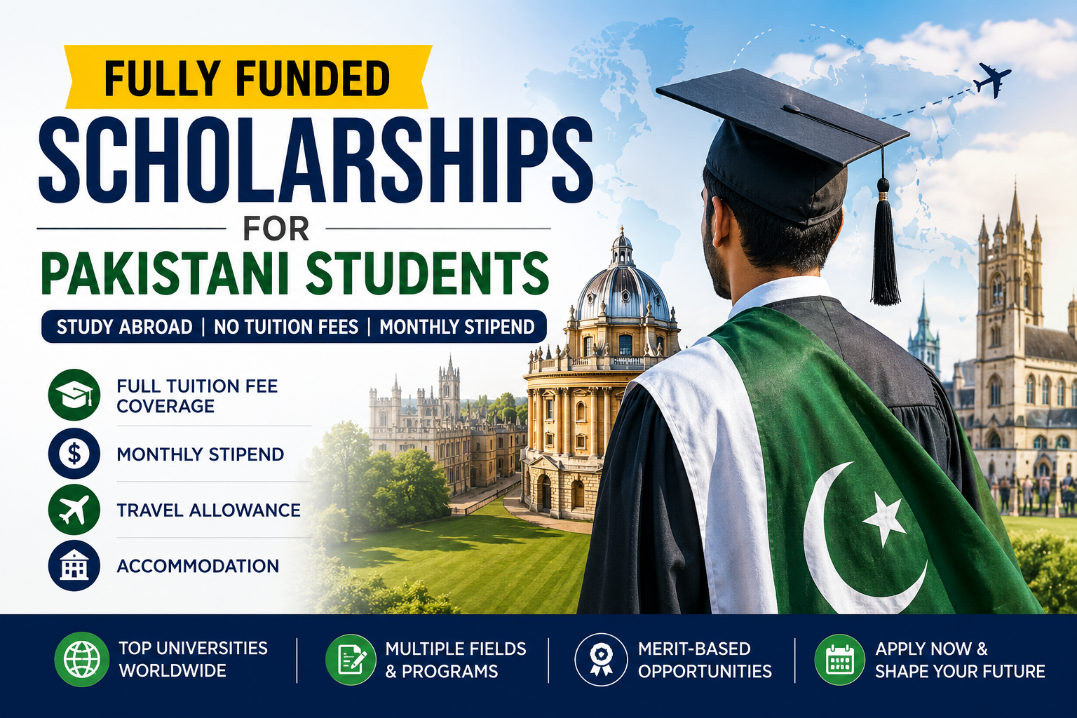 Fully Funded Scholarships for Pakistani Students 2026 – Complete Guide